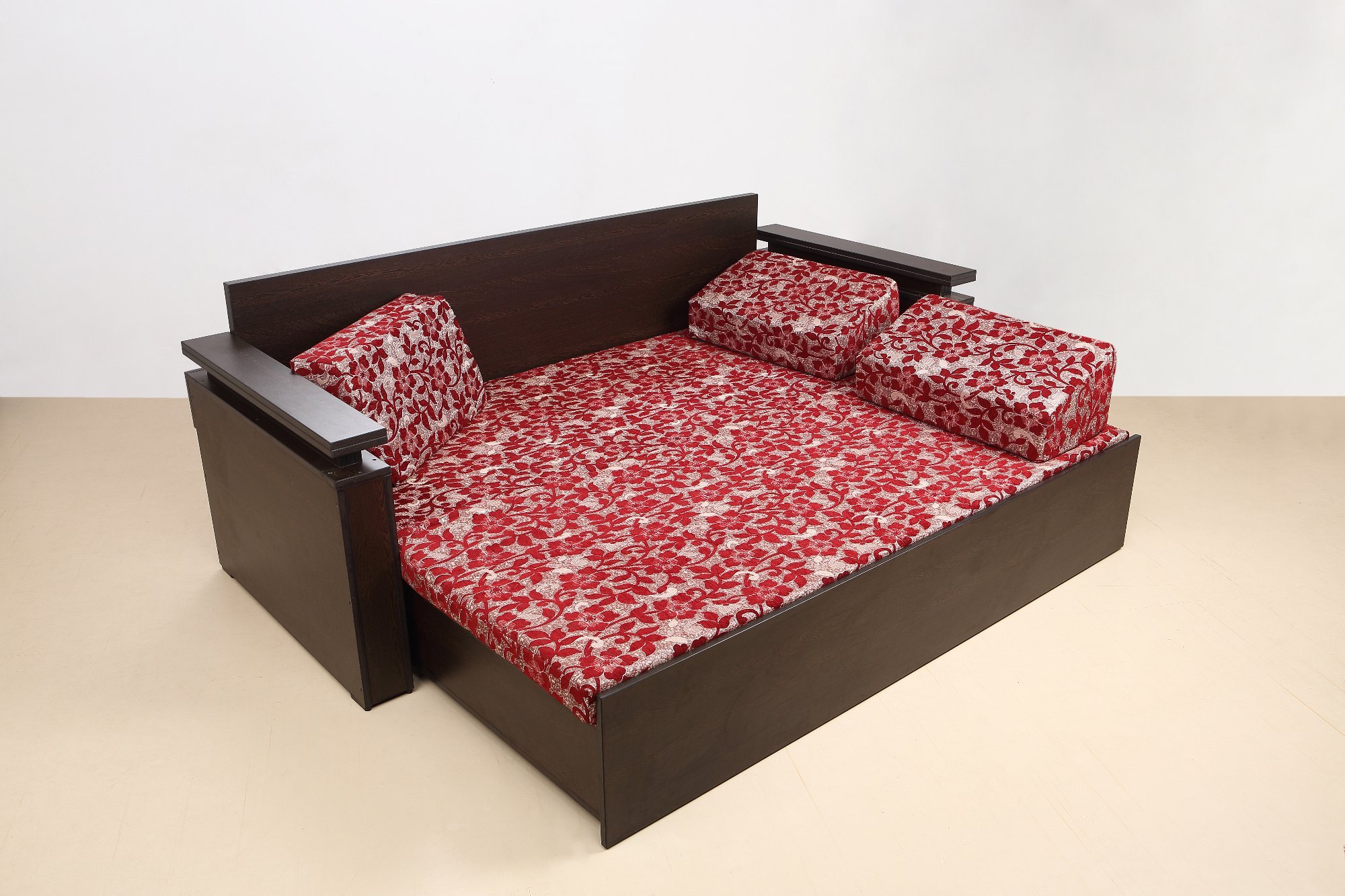 Sofa cum bed with handle